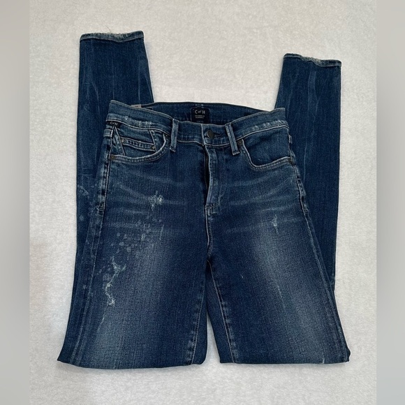 Citizens Of Humanity Denim - Citizens Of Humanity Rocket High Rise Skinny Jeans with Distressed Finish